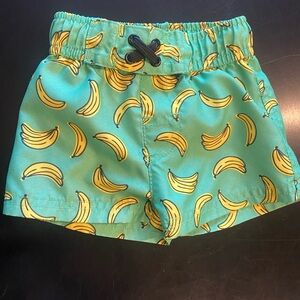 Banana Print Kids Shorts